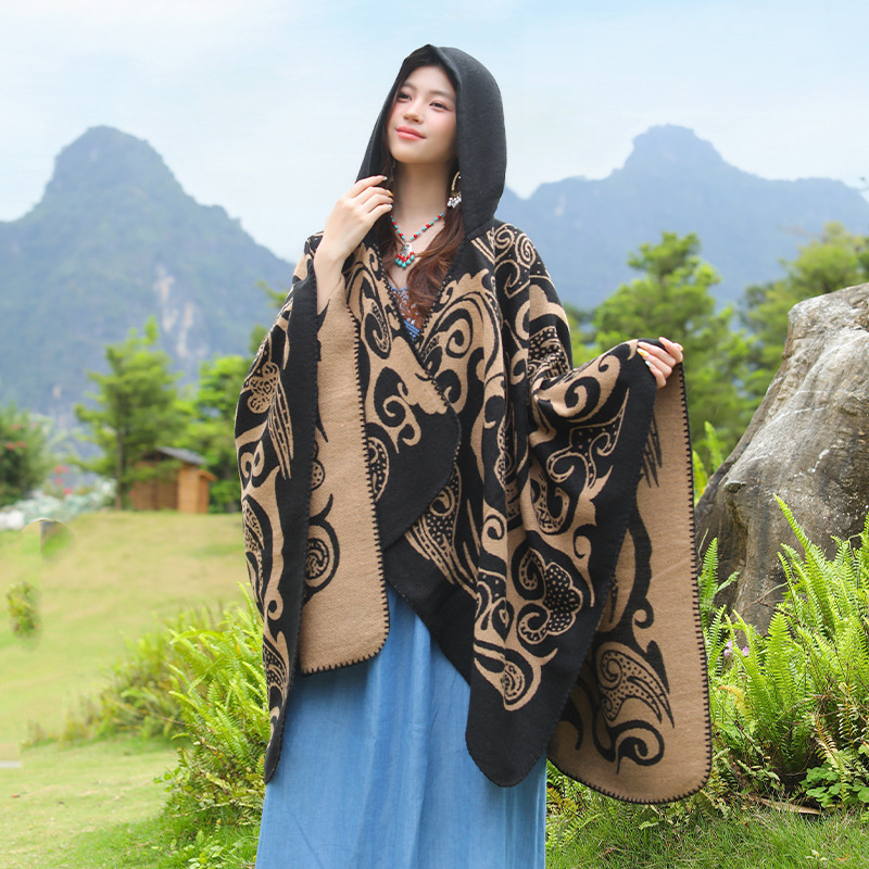 New Women's Hooded Shawl Warm  - đánh giá và giá Go Ethnic Fashion